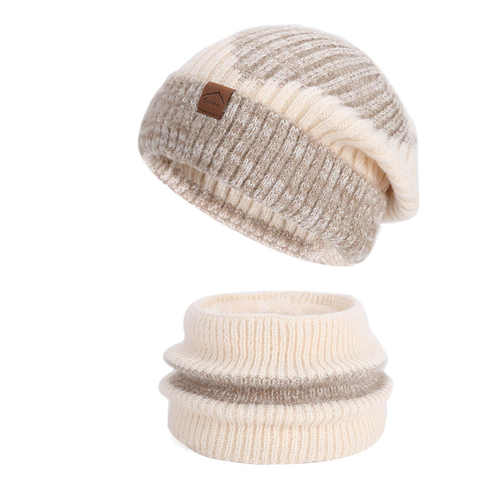 Knit beanie and loop scarf set