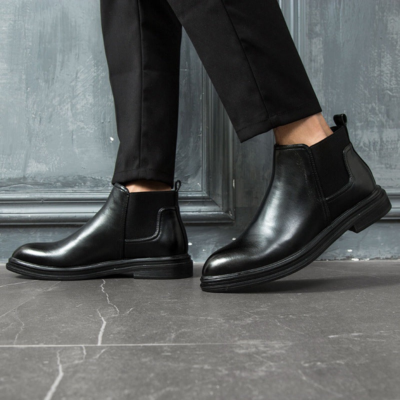Men's Chelsea boots, pointed, lined