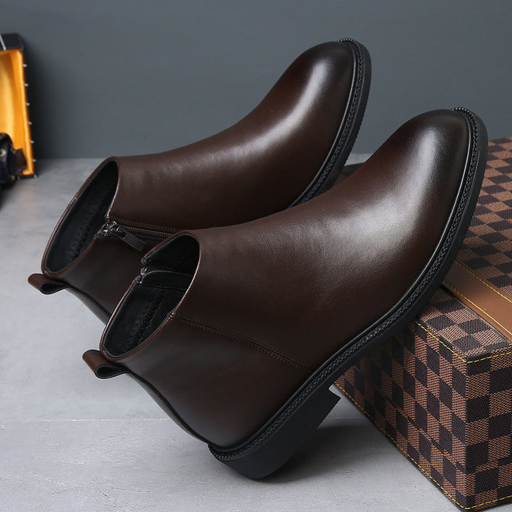 Men's Chelsea Boots, Genuine Leather, Lined, Warm