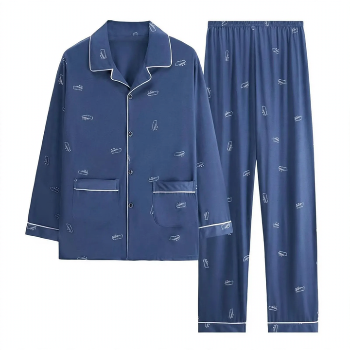 Men's Pajama Set made of pure cotton, checked