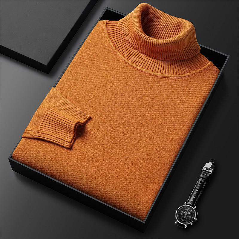 Men's turtleneck sweater, stretchy and body-hugging