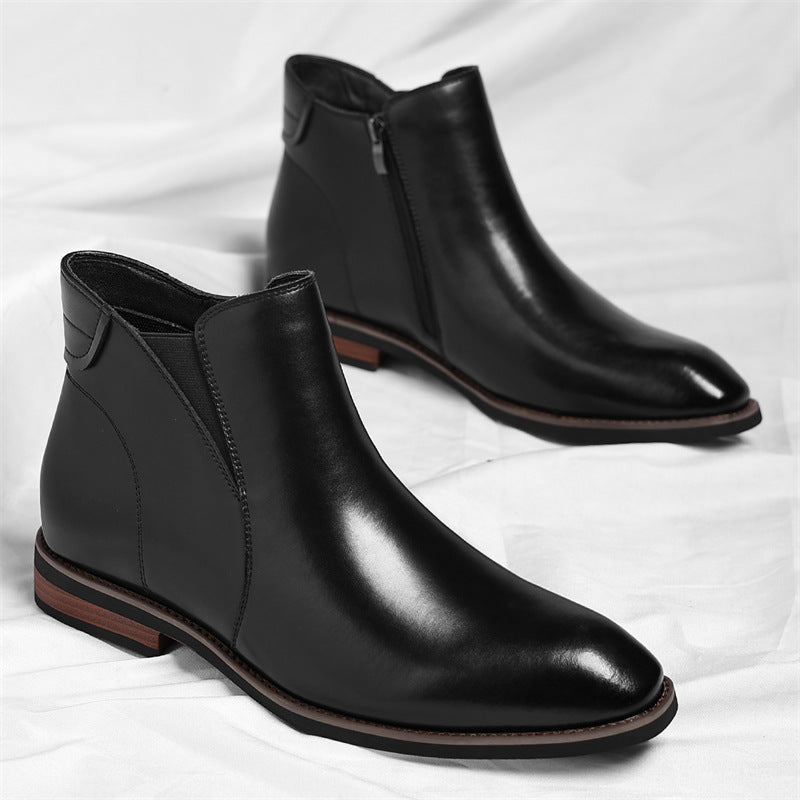 Padded Chelsea boots with zipper