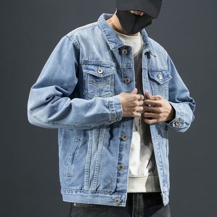 Padded jeans jacket for men