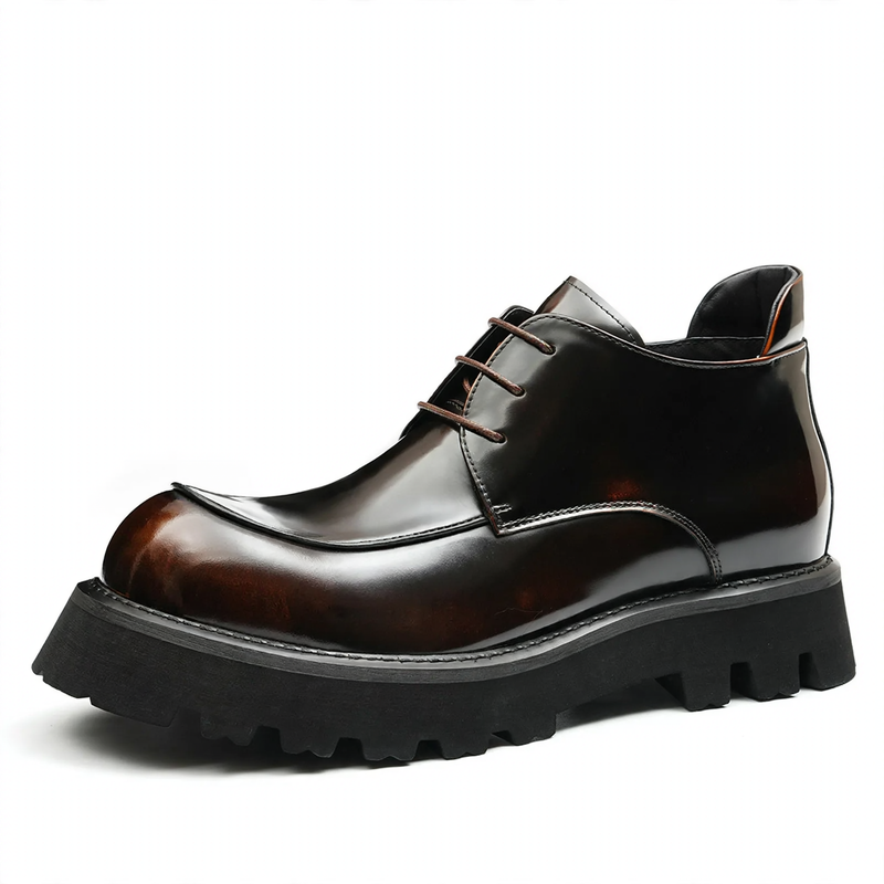 Men's Martin Boots made of cowhide leather with platform sole