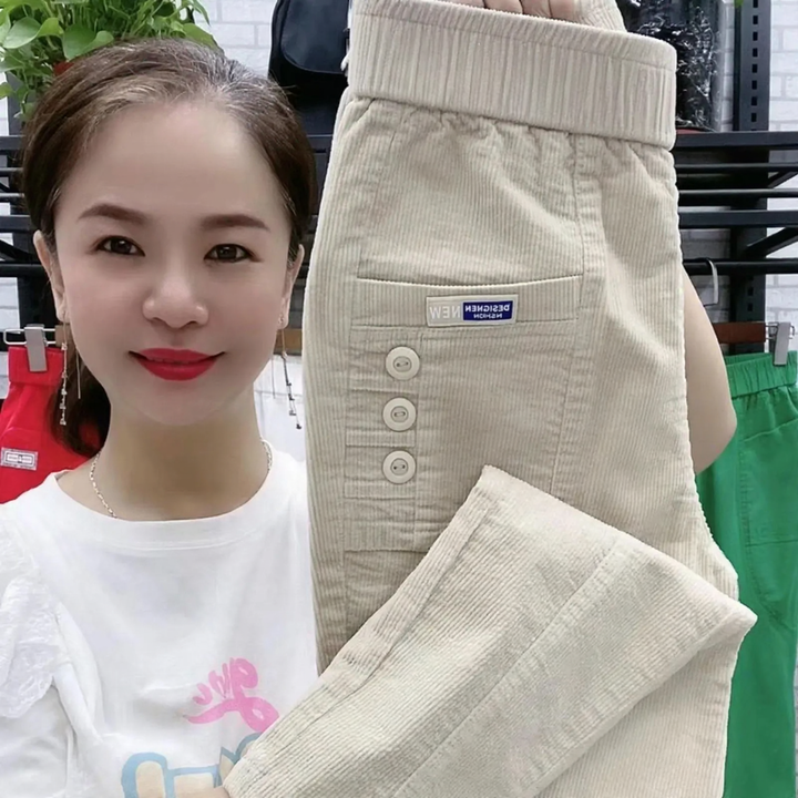 Kord-Harem pants with high waistband