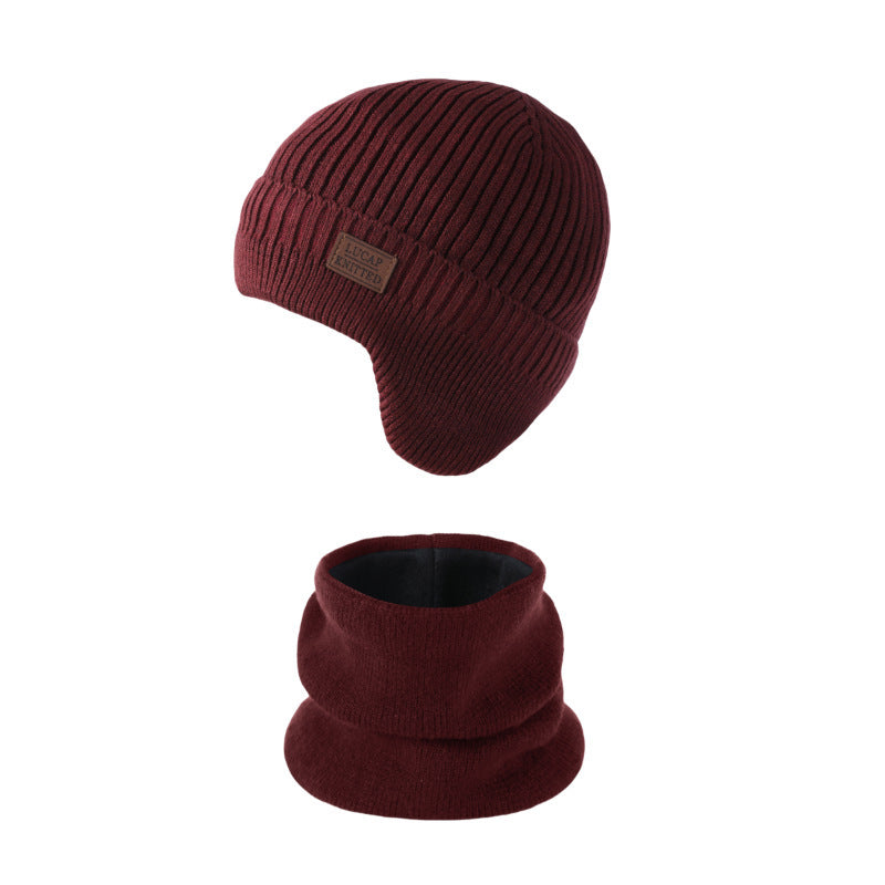 Padded knit hat with ear protection