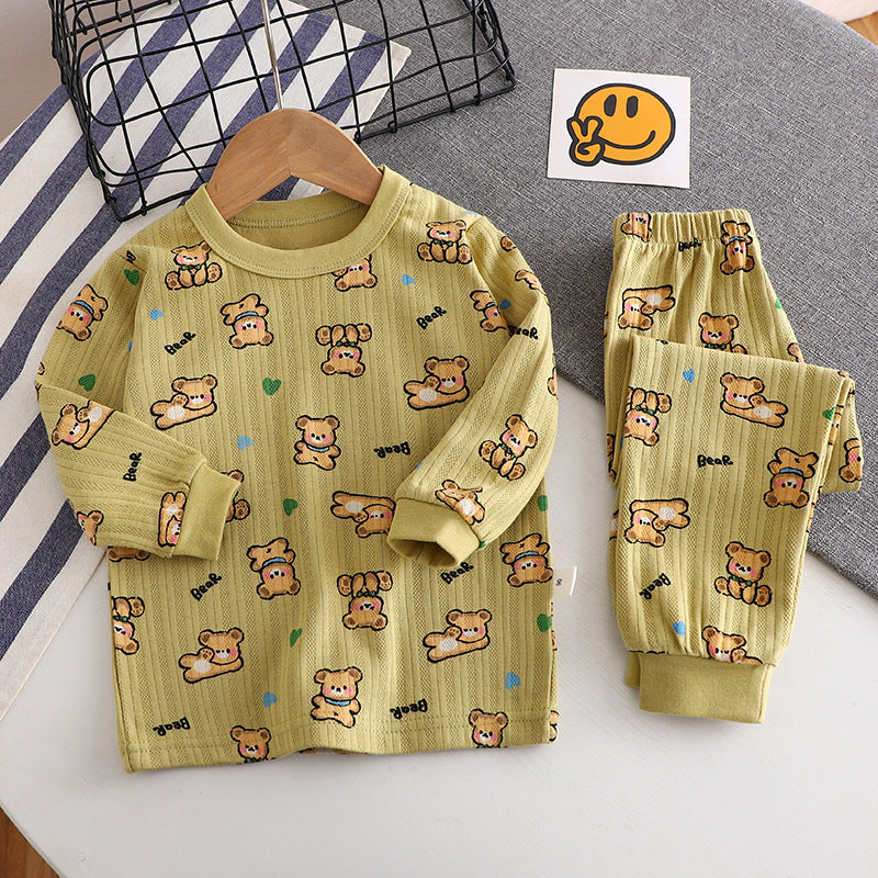 Children's Pajama Set made of Cotton with Jacquard Pattern