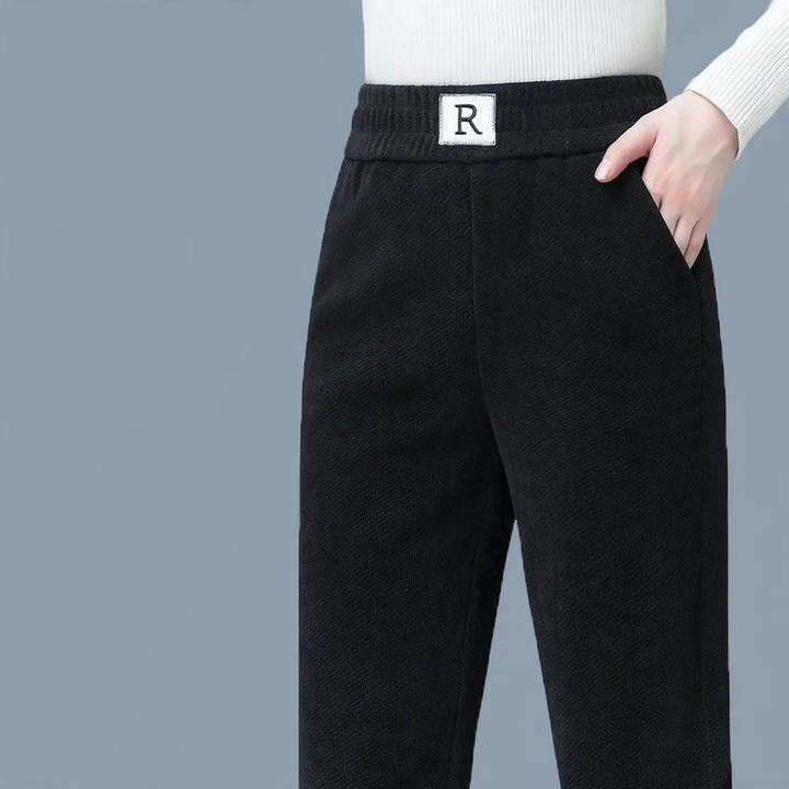 Women's casual pants, corduroy, lined, loose fit
