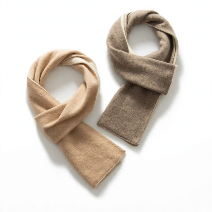 Short cashmere scarf with drawstring