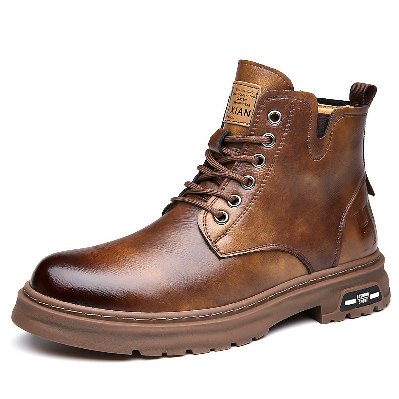 Men's work boots, insulated, slip-resistant