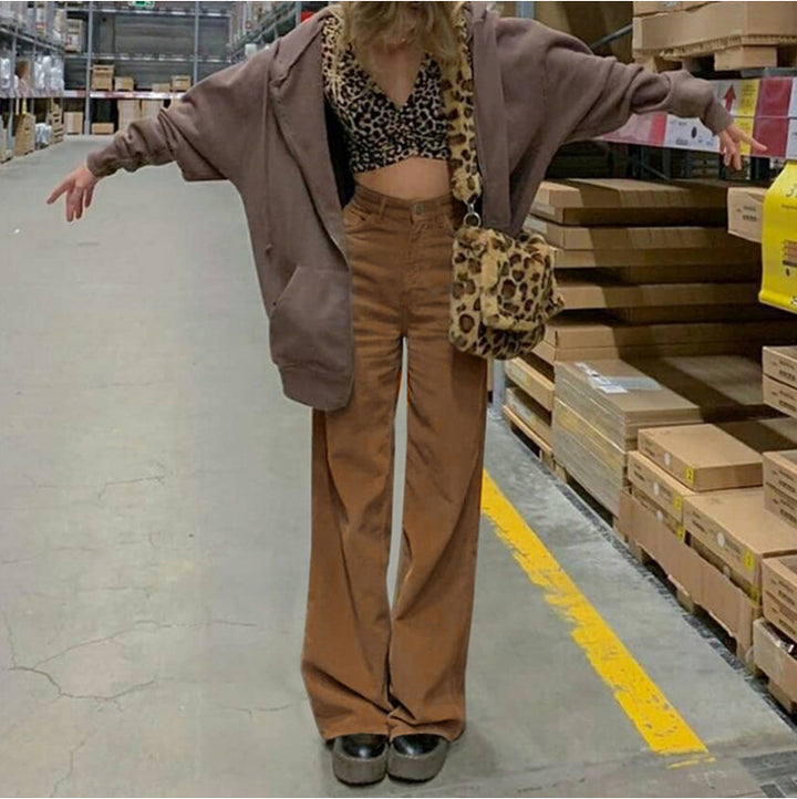 Kord-Wide pants in extra long length