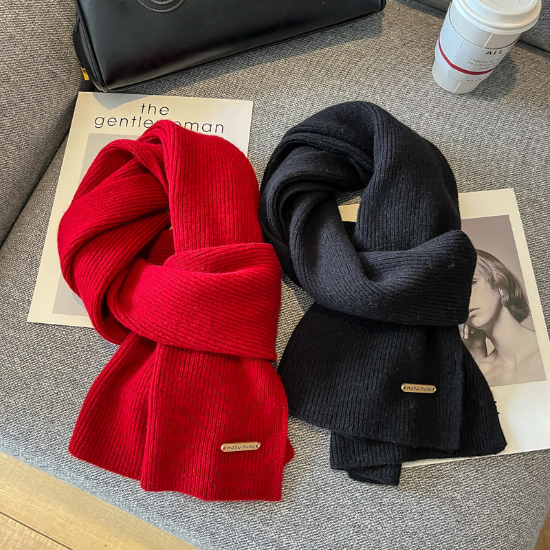 Cashmere wool scarf, knitted, 160x30cm