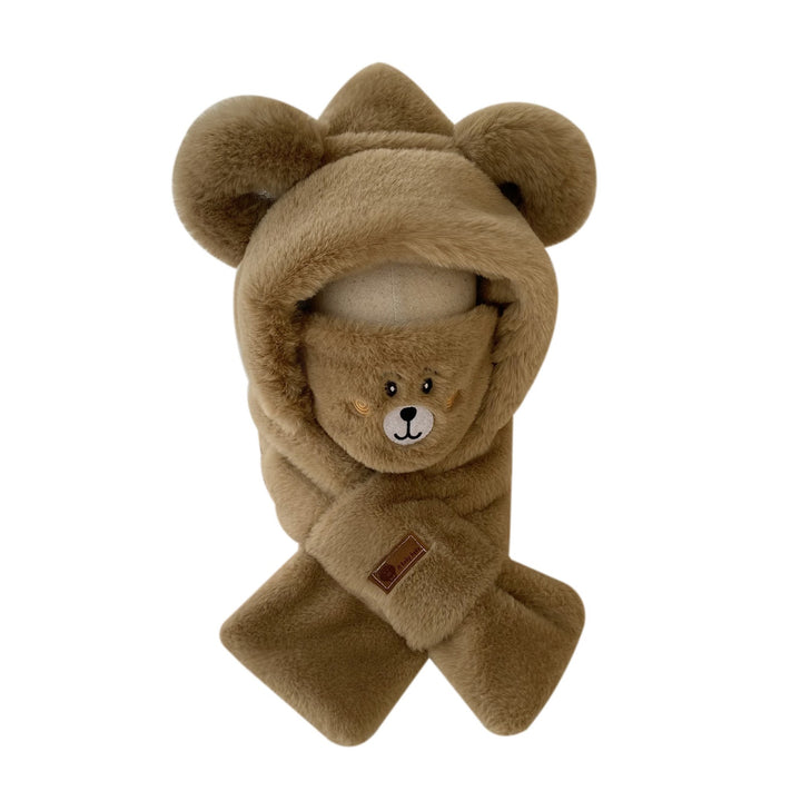 Plush set with hat, scarf, and gloves, ladies, winter