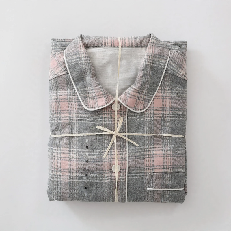 Japanese Flannel Pajama Set for Couples