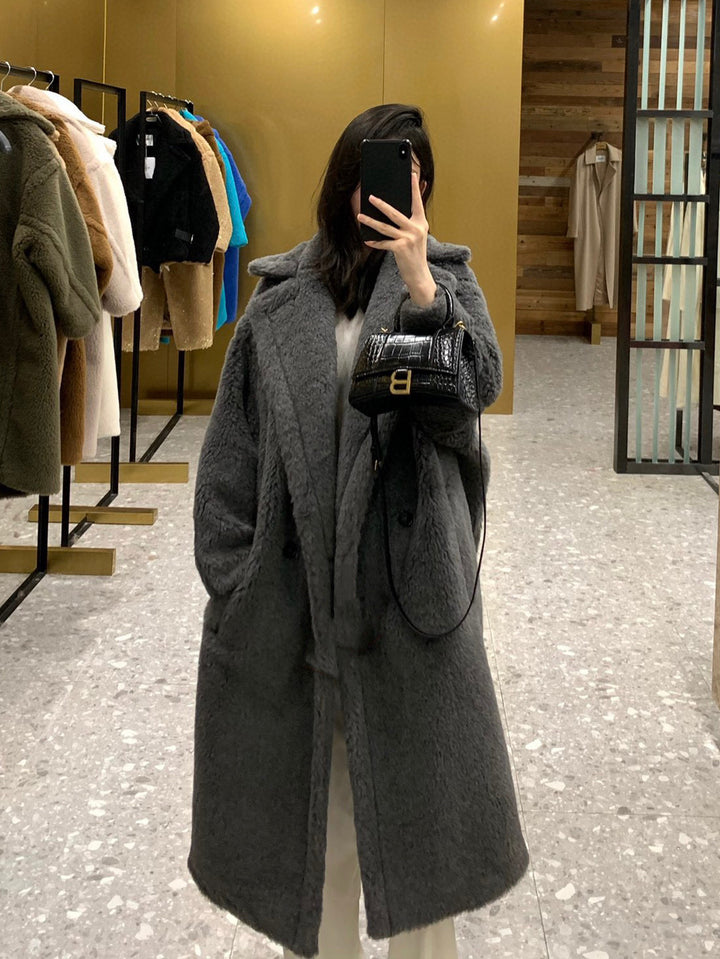 Teddy coat for women, long, different colors