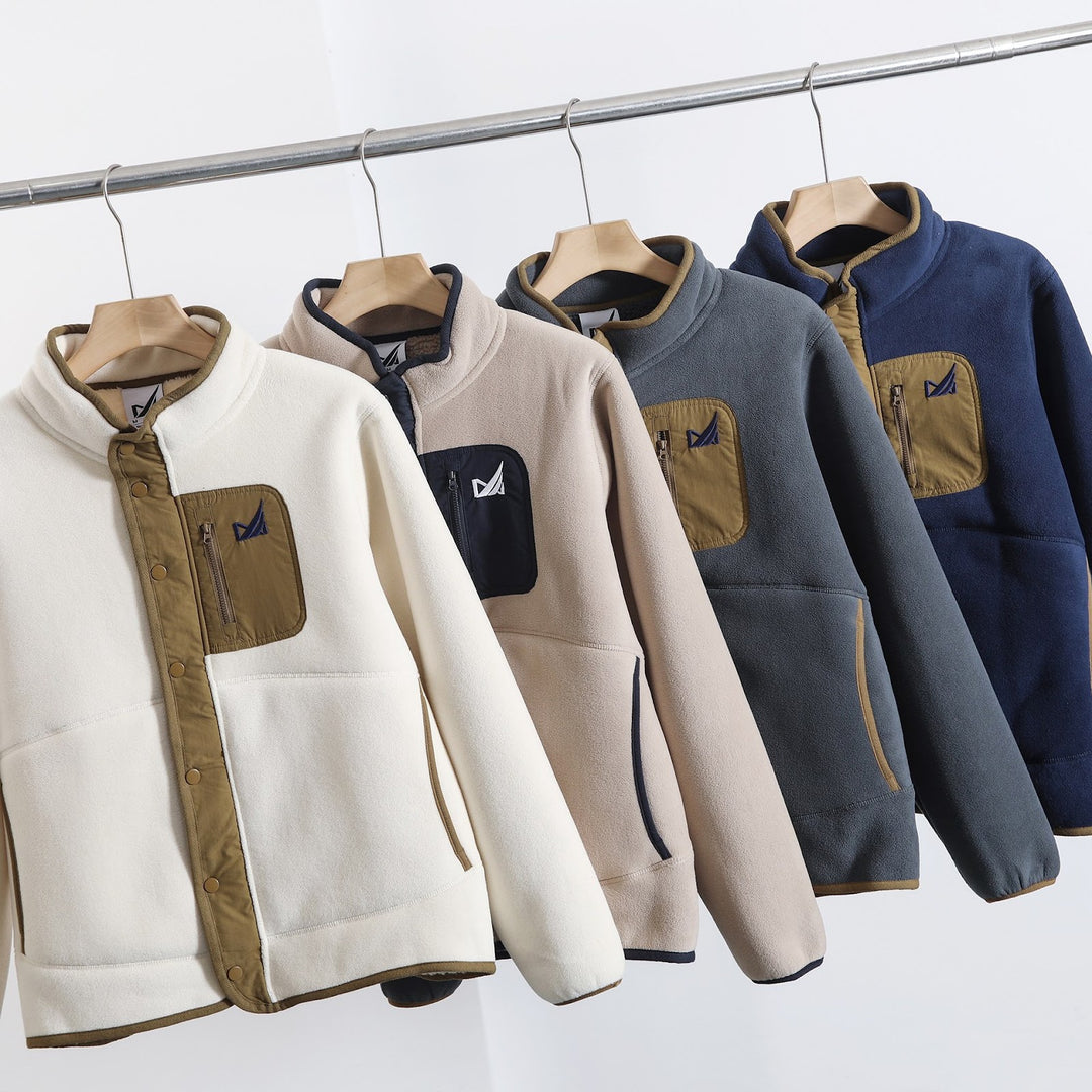 Unisex Teddy fleece jacket with stand-up collar