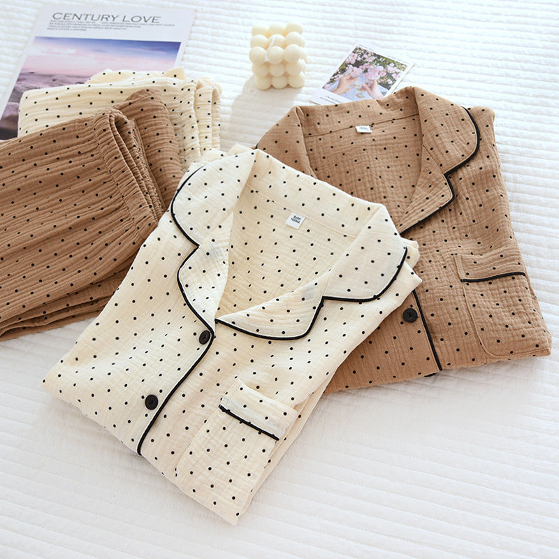 Women's pajamas made of double-layer cotton muslin