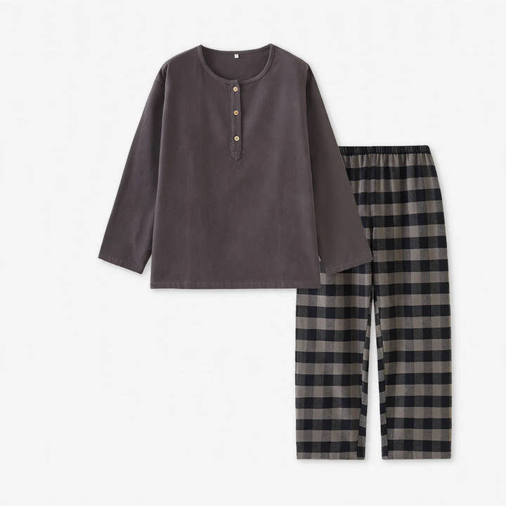 Winter Pajama Set made of brushed cotton for couples