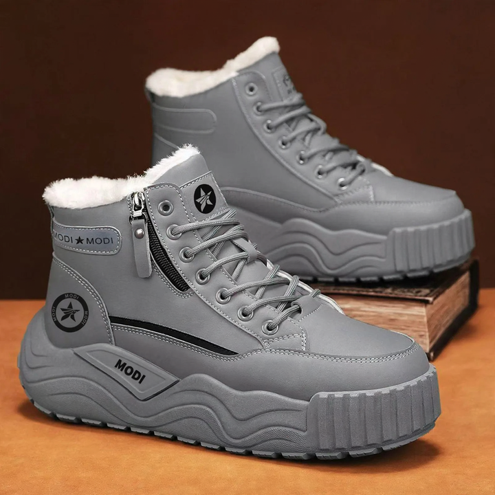 Men's winter snow boots, lined, non-slip