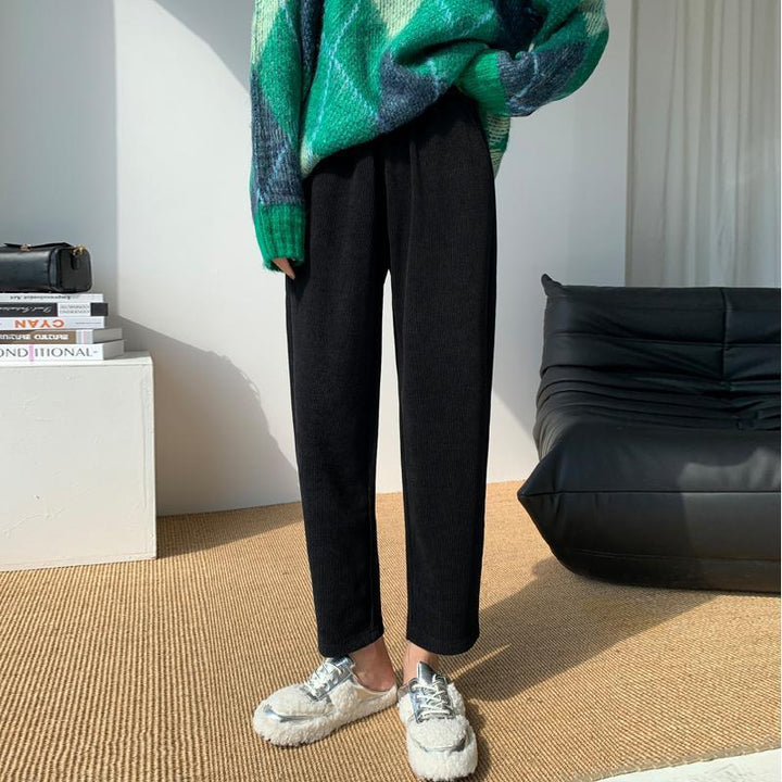 Women's cord pants, harem cut, various lengths