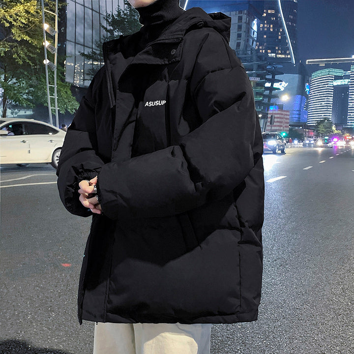 Padded men's hoodie in oversized style