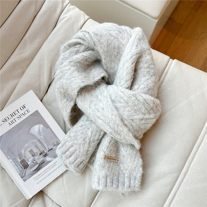 Alpaca wool blend knitted scarf