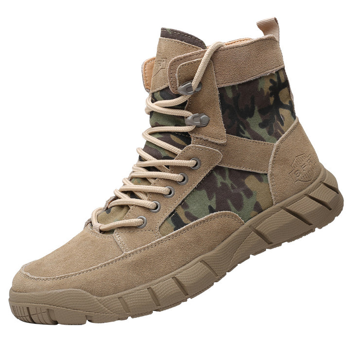 Men's Martin boots made of genuine leather, ankle-high