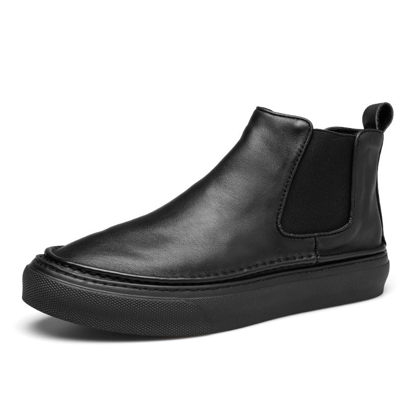 Men's boots made of full-grain leather, lined