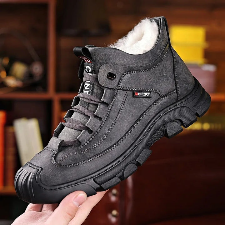 Padded men's ankle boots, winter casual shoes
