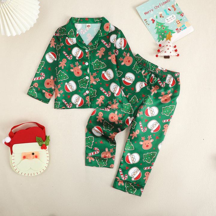 Children's Pajama Set with Christmas Print