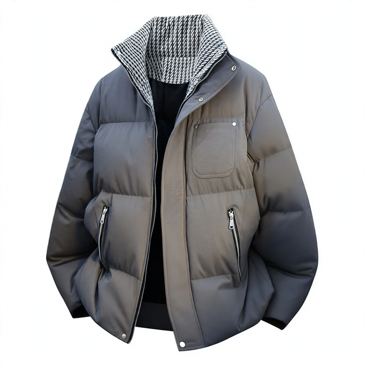 Padded Stand Collar Winter Jacket for Men and Women