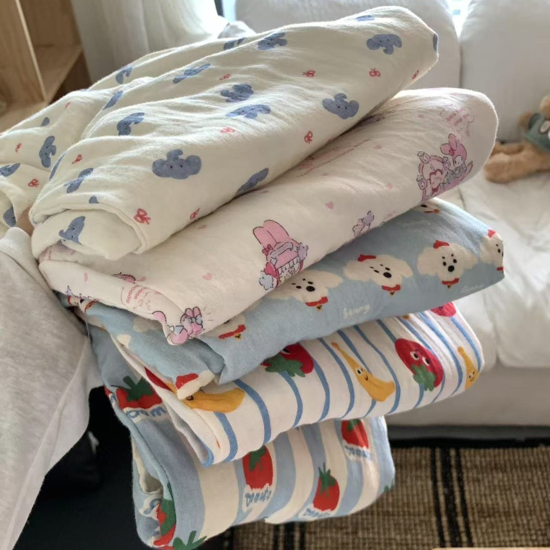 Women's pajamas made of double-layer cotton muslin