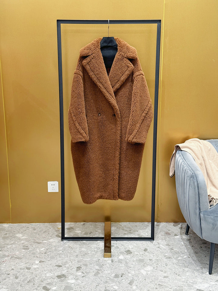Women's Winter Coat, Teddy Look, Long