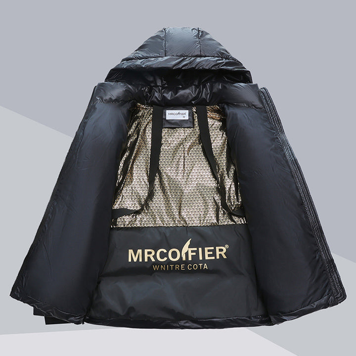 Unisex winter jacket with hood, padded