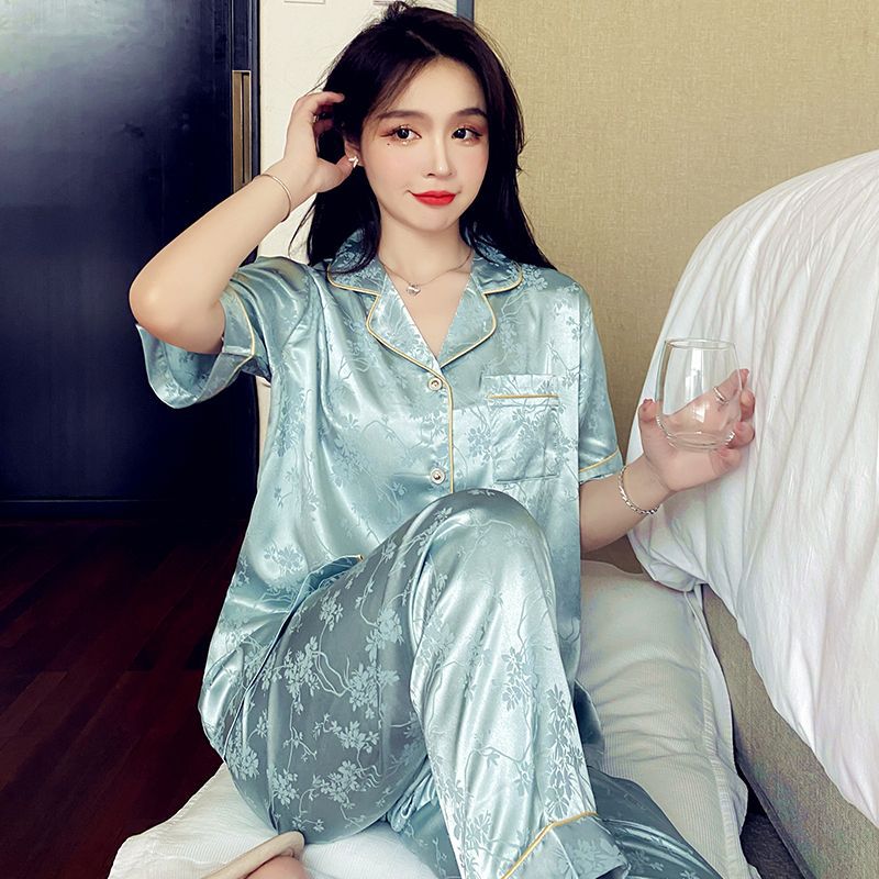 Women's Pajama Set, Eisseide, Short Sleeve, Long Pants