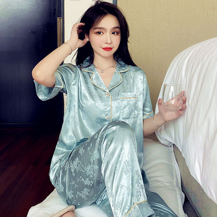 Women's Pajama Set, Eisseide, Short Sleeve, Long Pants