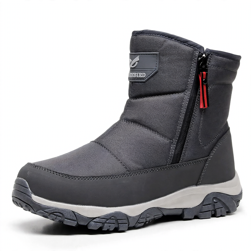 Padded men's winter boots, water-repellent