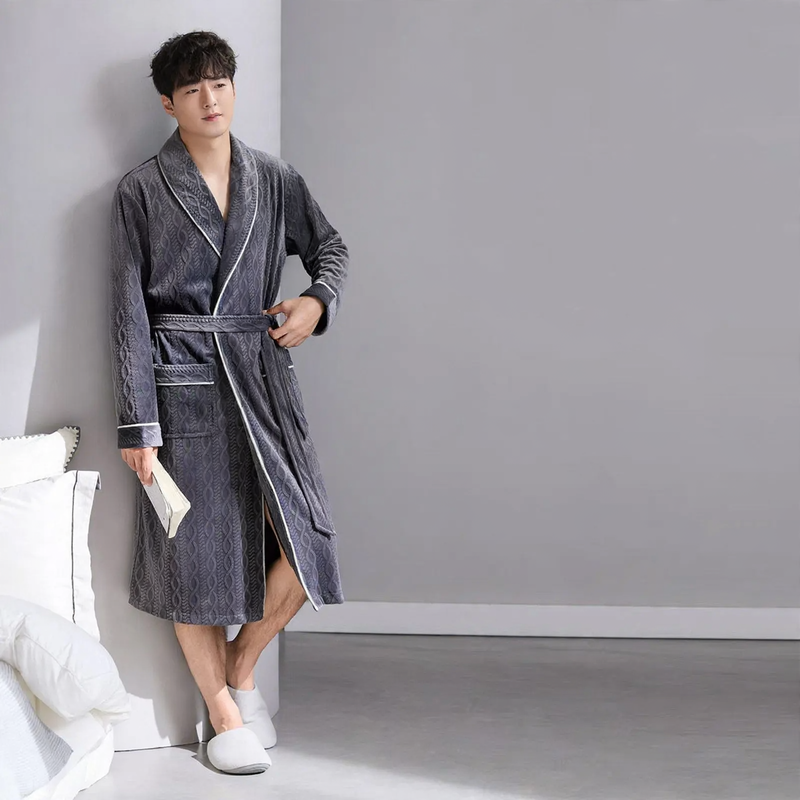 Warmer Herren-House Suit made of flannel, lined, available in various sizes