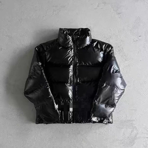 Men's Streetwear Padded Jacket with Letter Print