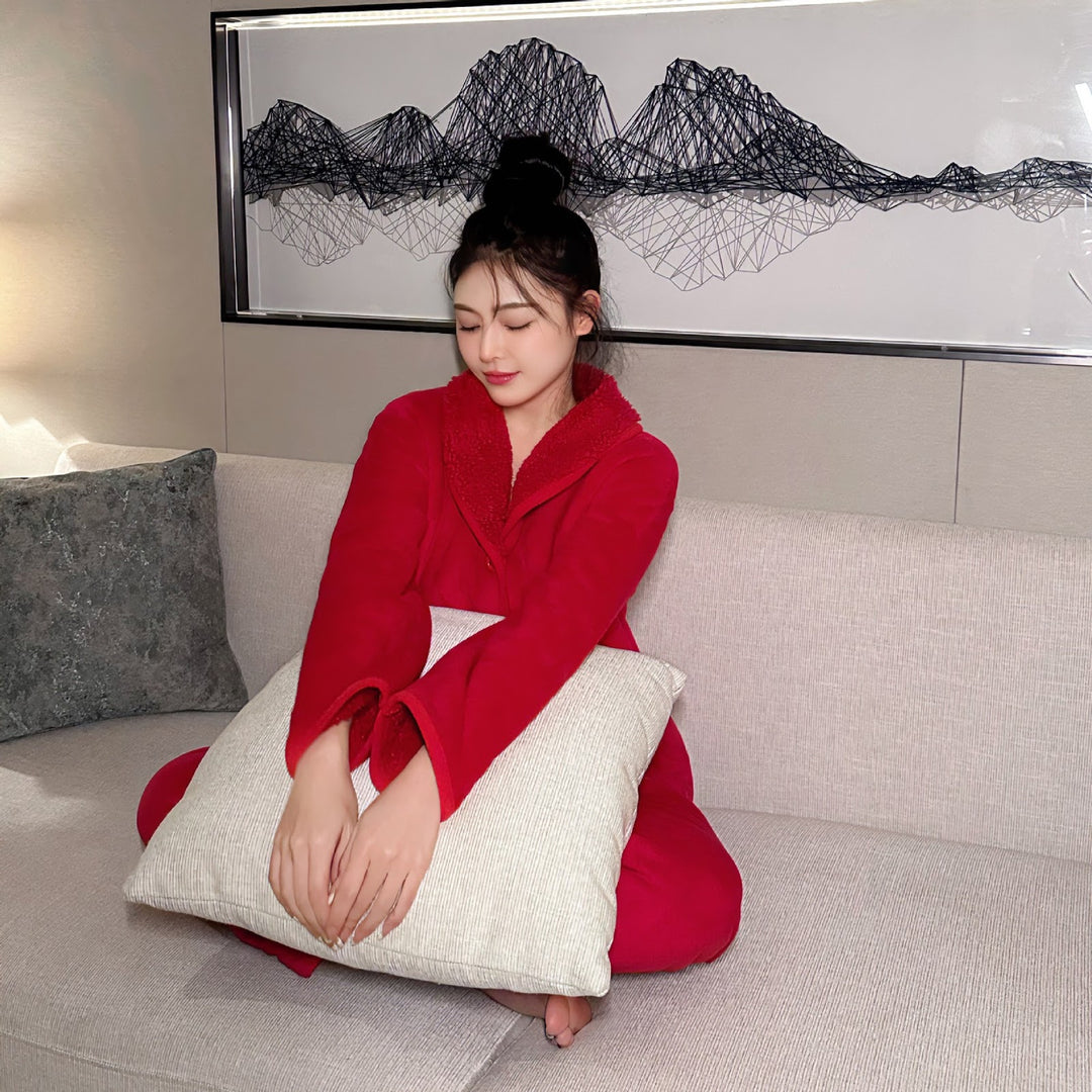 Ladies' Pajama Set made of flannel, warm and festive