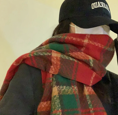 Thick mohair scarf in solid colors, 200 cm