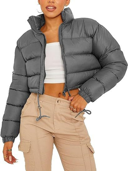Quilted winter jacket in oversized style