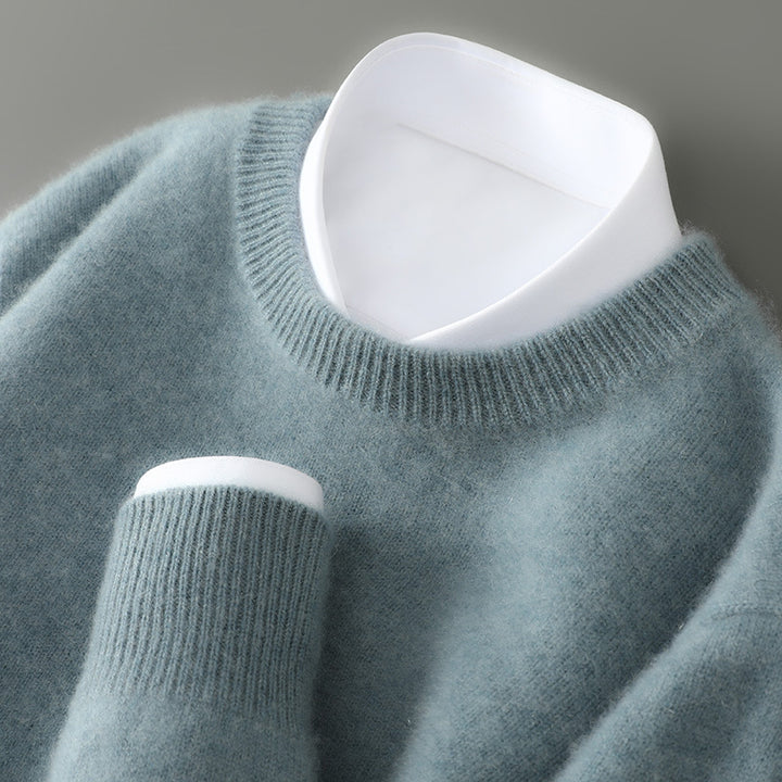 Men's Wool Sweater, 100% Wool, Stand Collar, Business Style