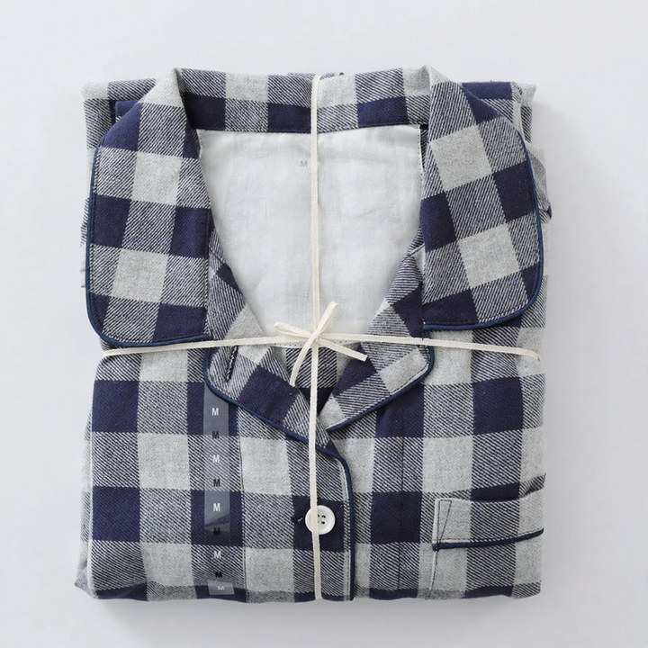 Cotton Pajamas, Flannel, Long Sleeve, Ladies & Gentlemen