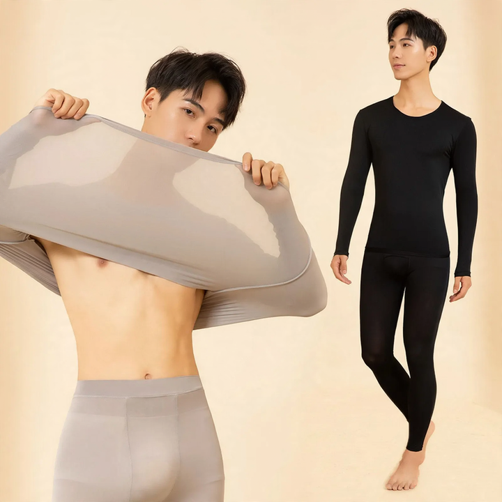 Men's Thermal Underwear Set, Seamless, Elastic