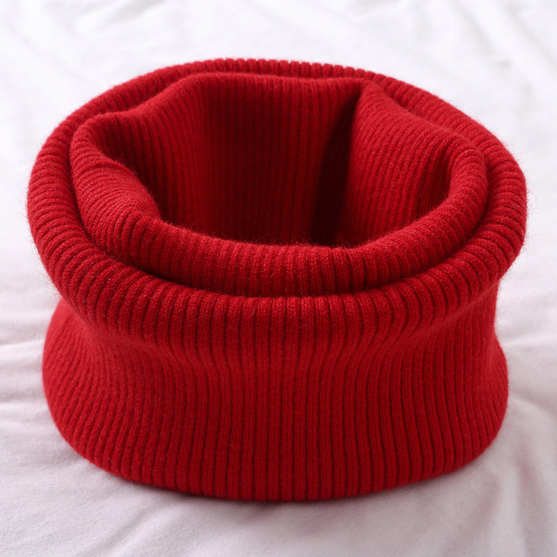 Knitted tube scarf, lined, for men and women