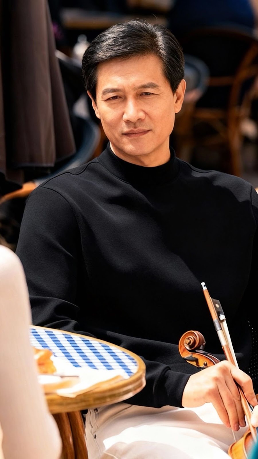 Men's Long Sleeve Shirt with Stand-up Collar and Thermal Lining