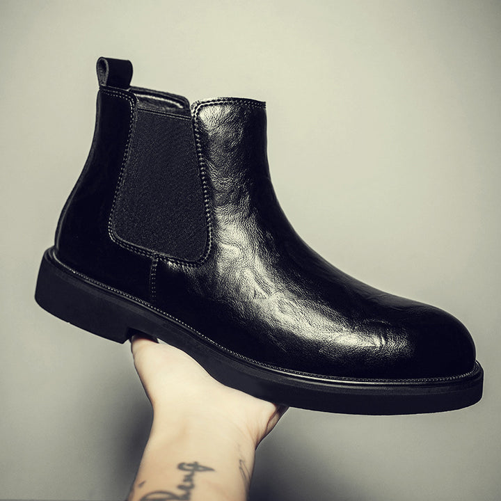 Men's Chelsea boots made of soft leather, non-slip