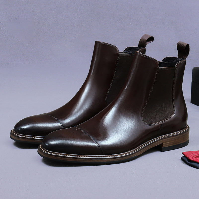 Handcrafted Fashion Men's Chelsea Boots made of Genuine Leather
