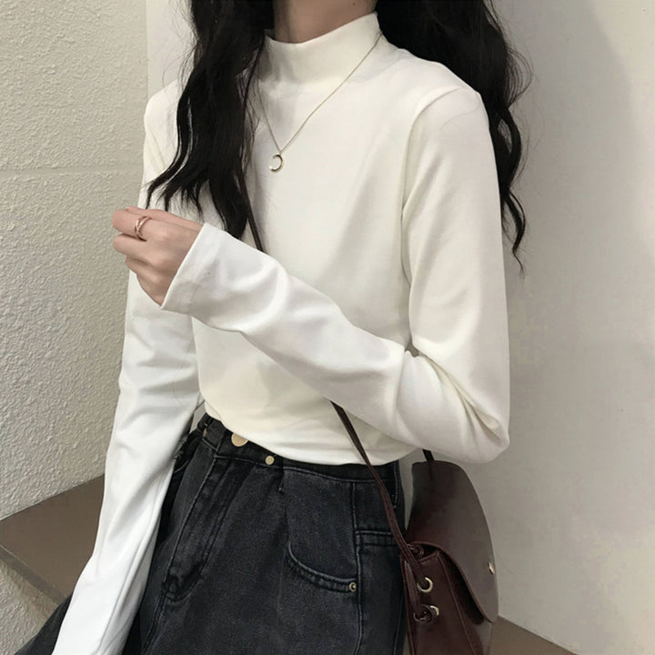 Women’s Long Sleeve Shirt with Stand-up Collar